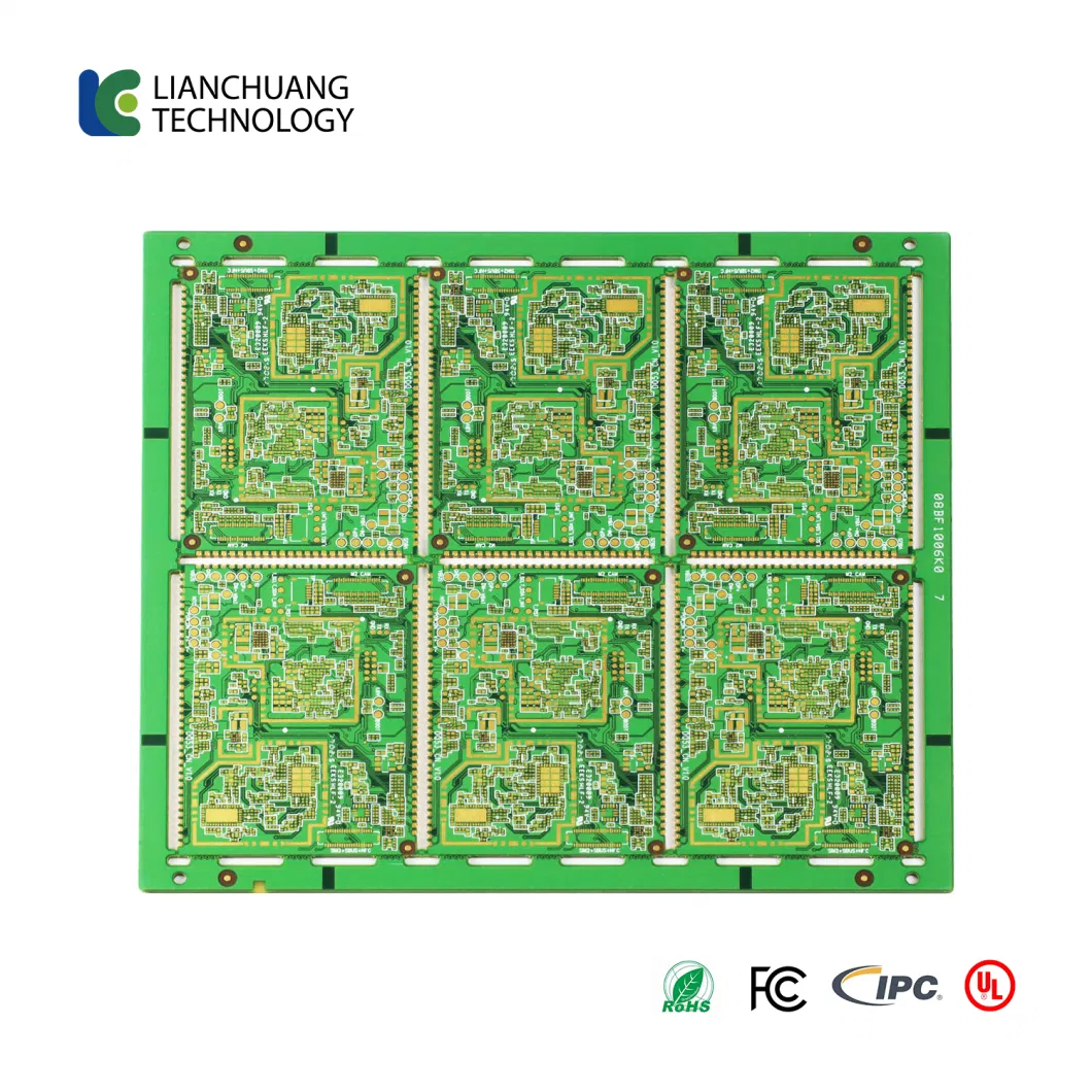 8-Layer First-Order HDI PCB Half-Hole Communication Module, Immersion Gold + OSP, Selective Gold, Rigid Printed Circuit Board